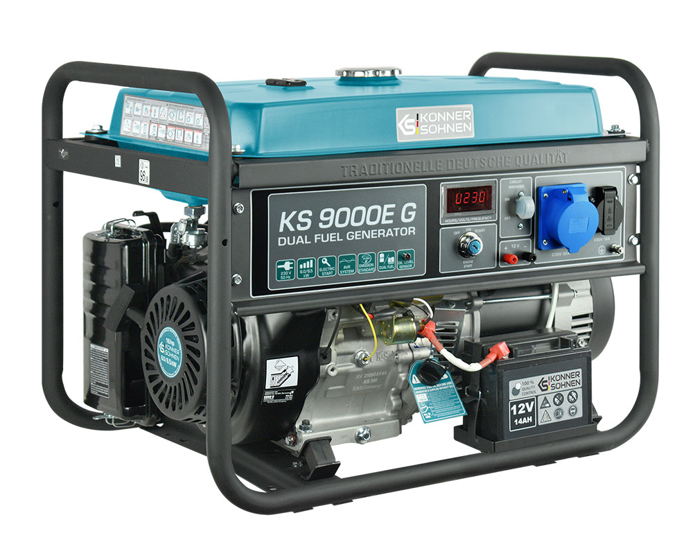 LPG/Benzin-Generator "Könner & Söhnen" KS 9000E G