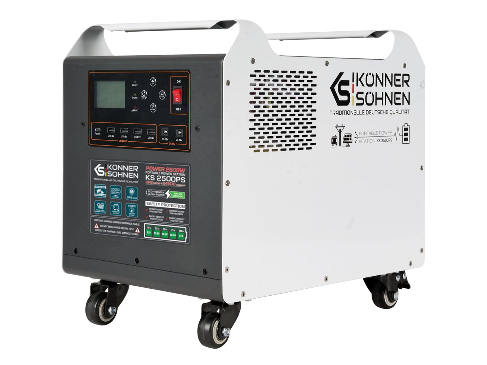 Könner und Söhnen Tragbare Powerstation KS 2500PS